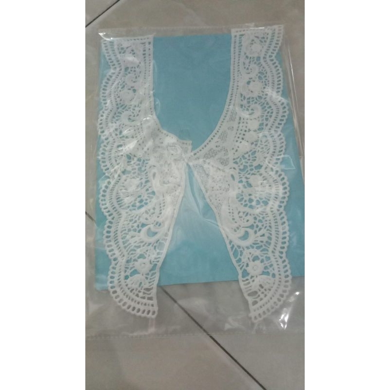 Aplikasi kerah baju, hiasan baju, kerah bordir jadi