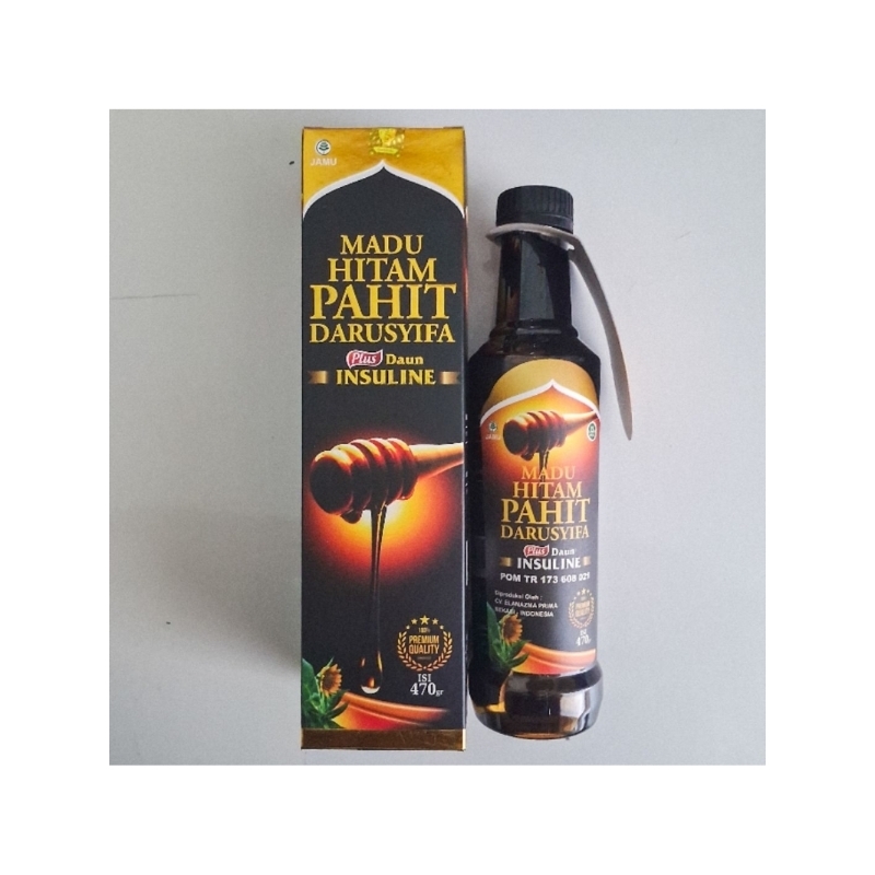 

Madu Hitam Pahit Plus Propolis Darusyifa 470gr Original Asli 100% - Madu Pahit Hitam Herbal Diabetes
