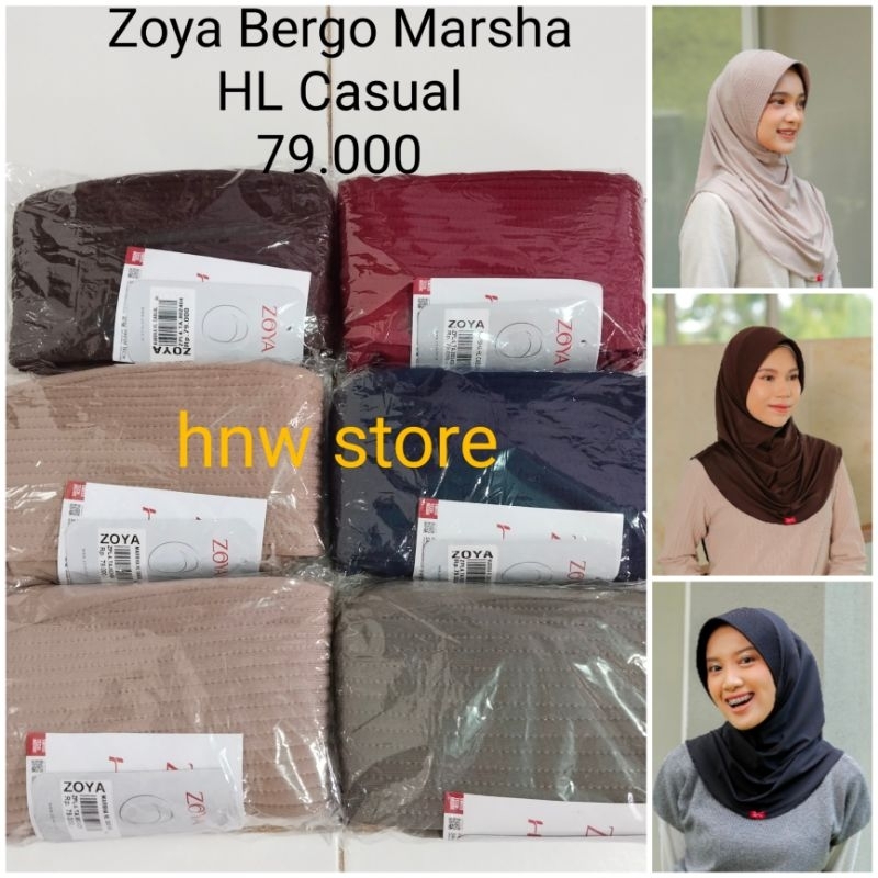 Zoya Bergo Marsha HL Casual HEIQ READY Banyak Warna