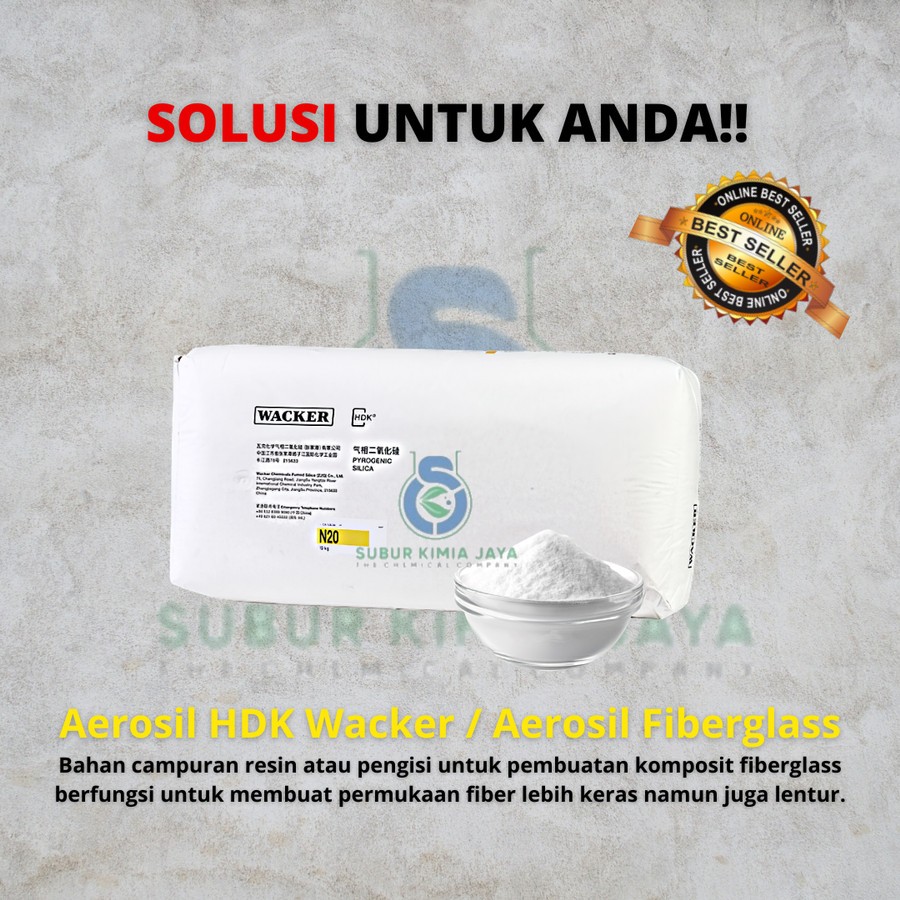 

Aerosil HDK Wacker / Aerosil Fiberglass / Pengental Resin 10 KG Premium