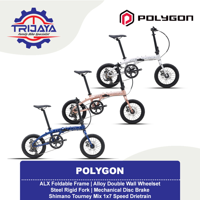 Polygon Metro 2 Sepeda Lipat 7 Speed [16 Inch] Folding Bike