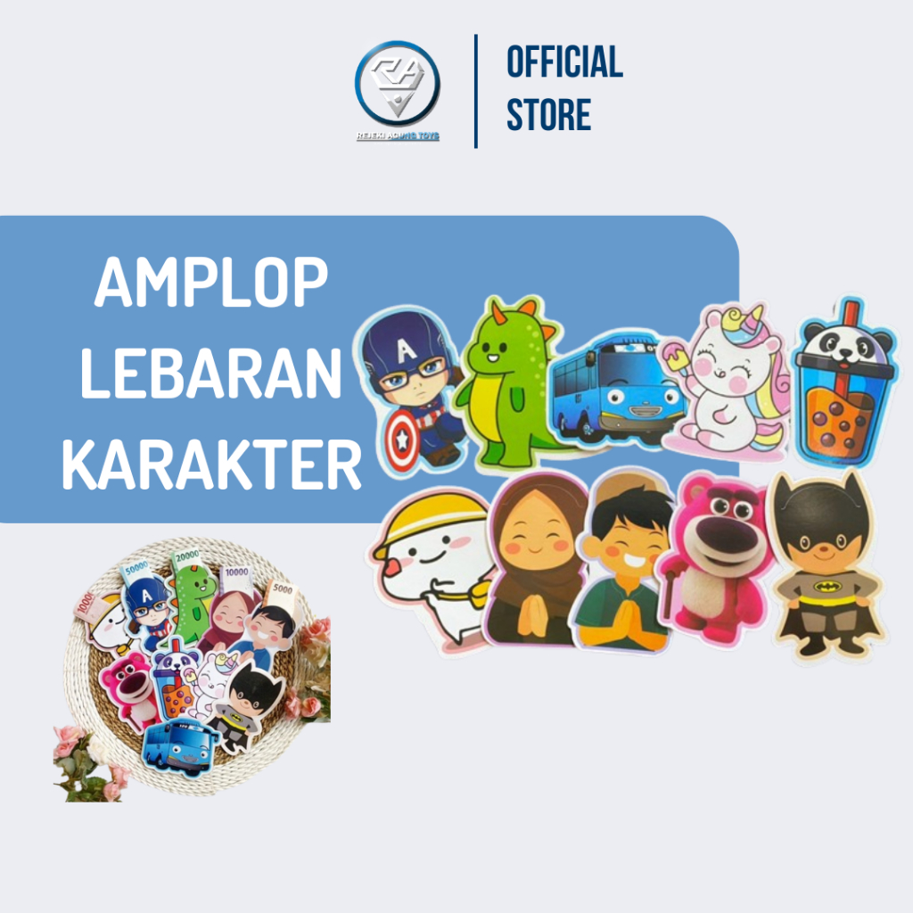 

Amplop Lebaran 3D Bahan Tebal Serbaguna | Amplop Lebaran Idul Fitri Karakter 3D Lucu Gemoy Isi 7 Pcs Hampers Lebaran