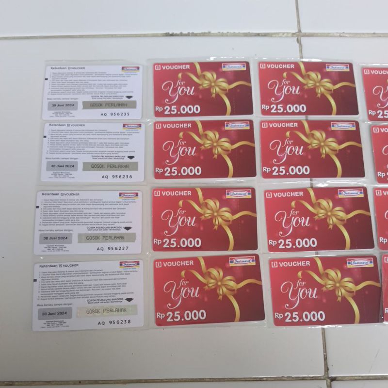 Voucher fisik indomaret 25 ribu