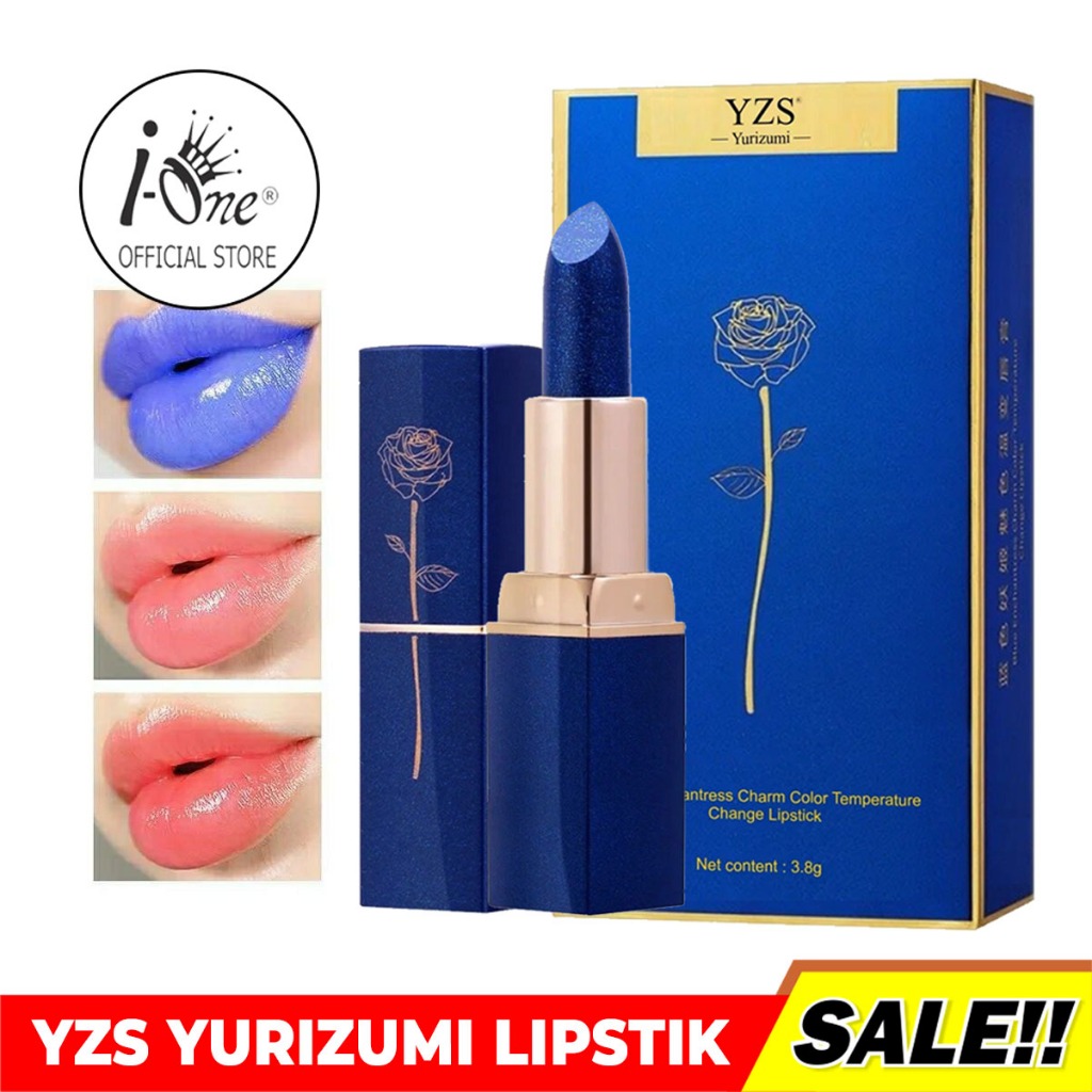 YZS Lipstik Biru Magic Berubah Warna Pink Natural Tahan Lama Melembabkan Bibir Viral