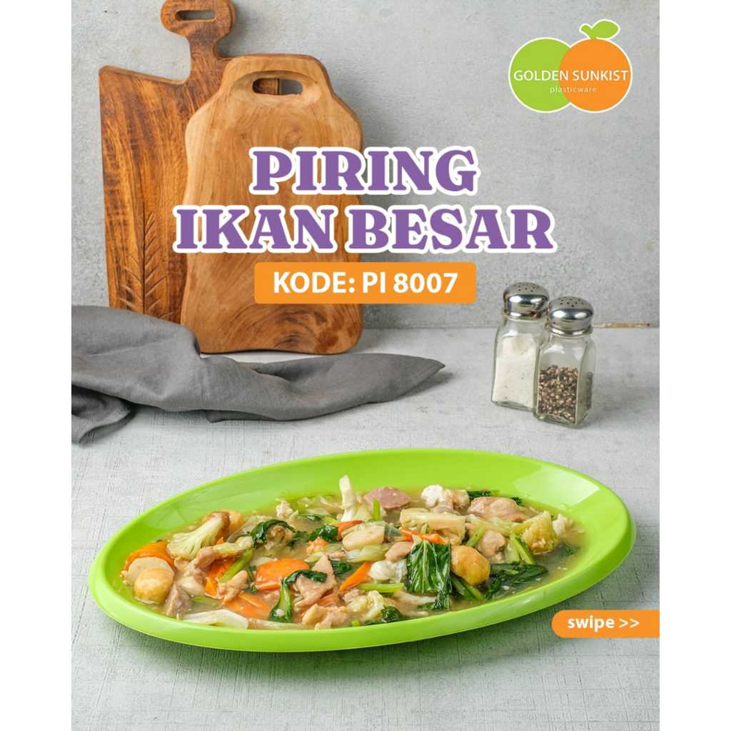 Golden Sunkist Piring Ikan Besar PI8007 - SJ