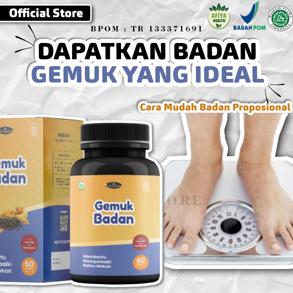 Penggemuk Gemuk Badan Ampuh Menambah Suplemen Asli Sehat Aman Weight Ori Cod Berat Herbal Kapsul Tab