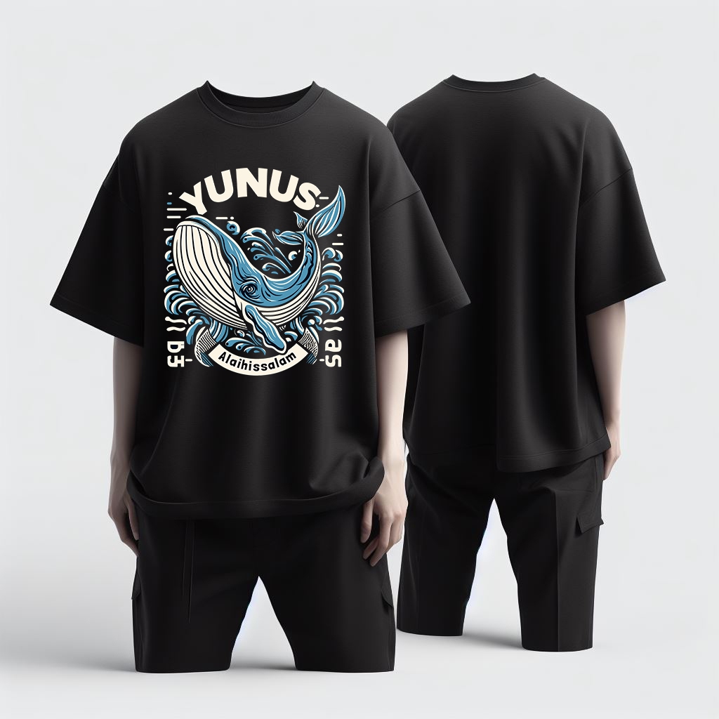 HandArt - Kaos Nabi yunus, Kaos Dakwah Islami-Kaos Distro-Kaos Murah, Original Carton Combed 24s pre