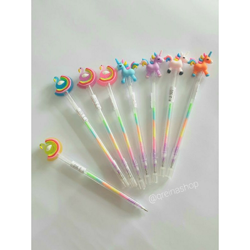 

(BISA COD) Pulpen Gel Tinta Rainbow