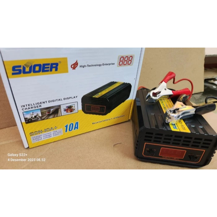 SUOER SON-1210D Smart Fast Charger 12V 10A - Charger Aki Motor mobil
