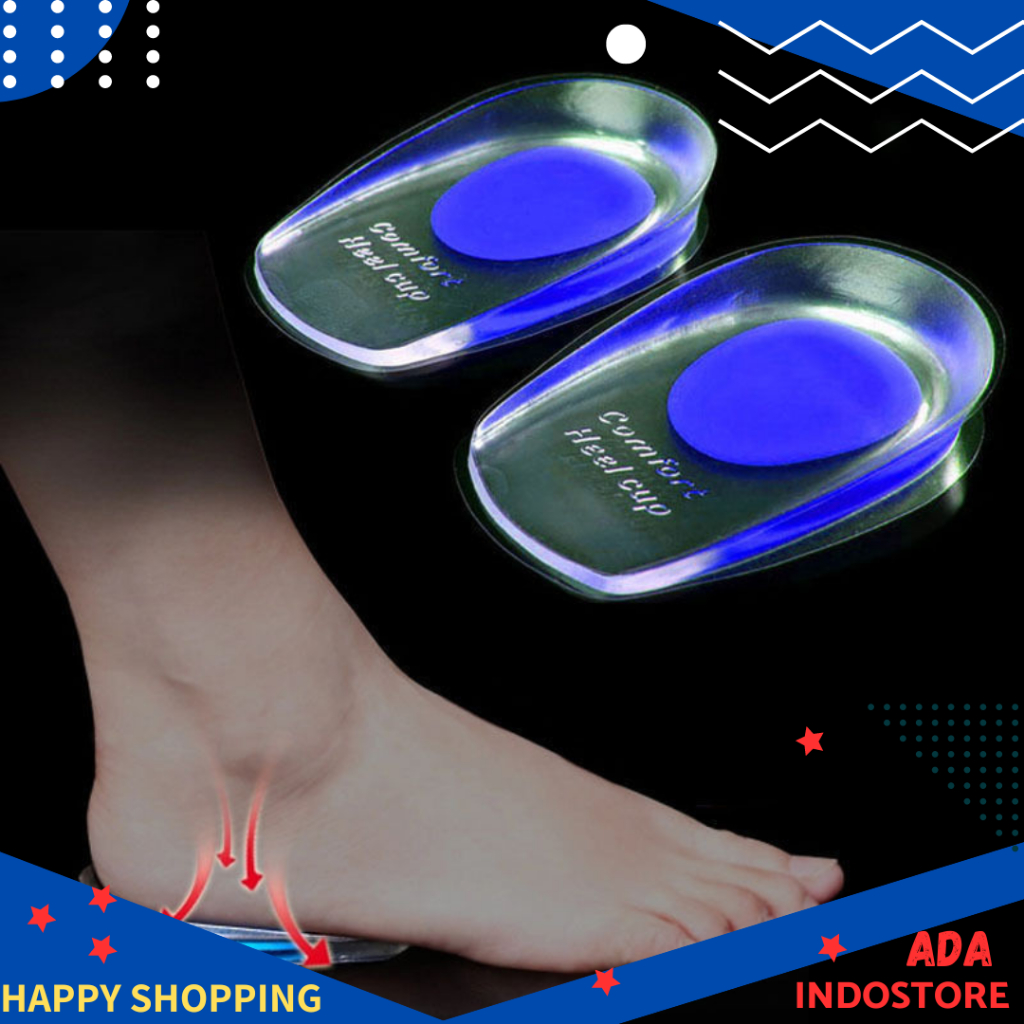 Alas Kaki Insular Sol Sepatu Setengah Tumit Gel Silikon Lembut