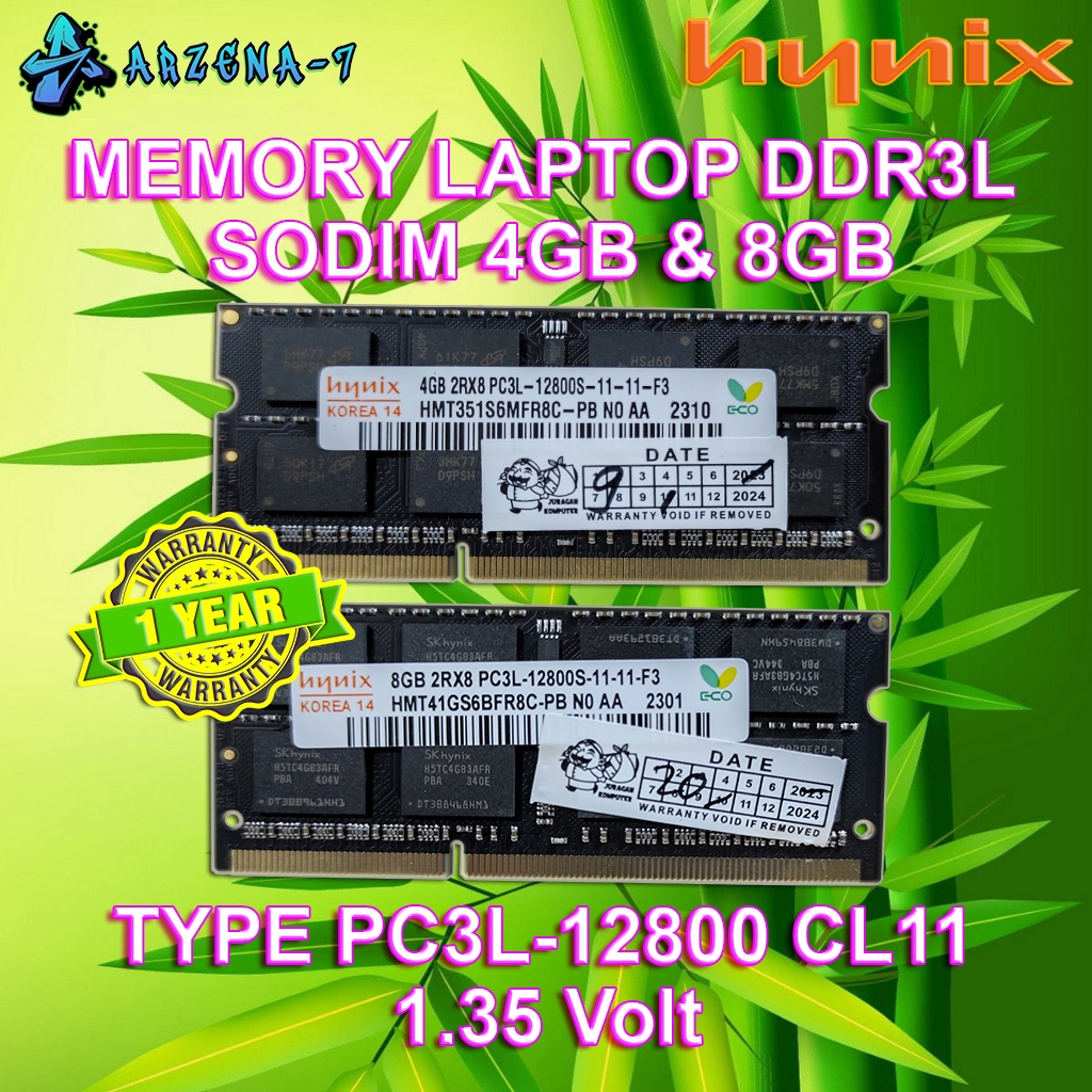 Sodim Hynix Ddr3 8Gb / 4Gb PC3L-12800S