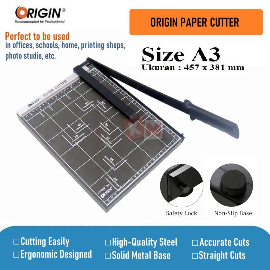 

Pemotong Kertas / Paper Cutter Origin A3 PCC-A3R