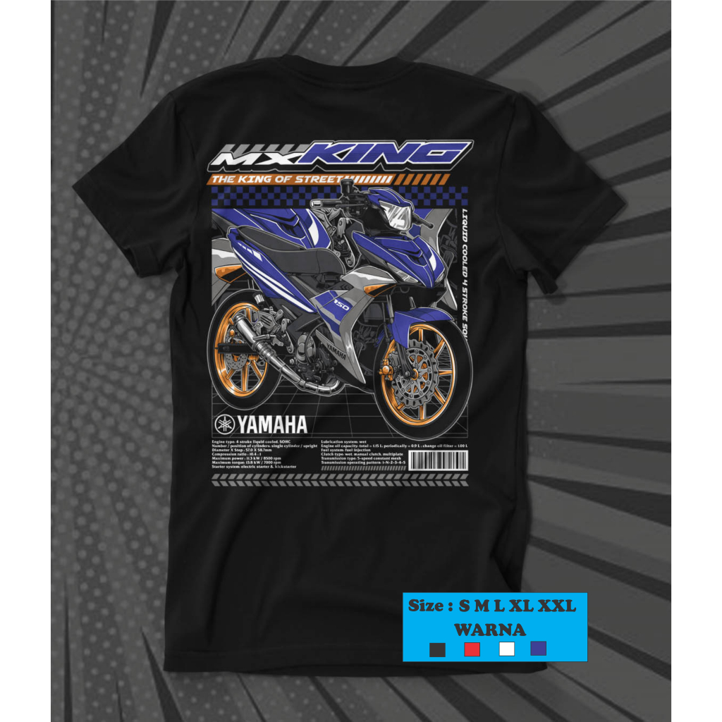 KAOS MOTOR MX KING PREMIUM 100% COTTON