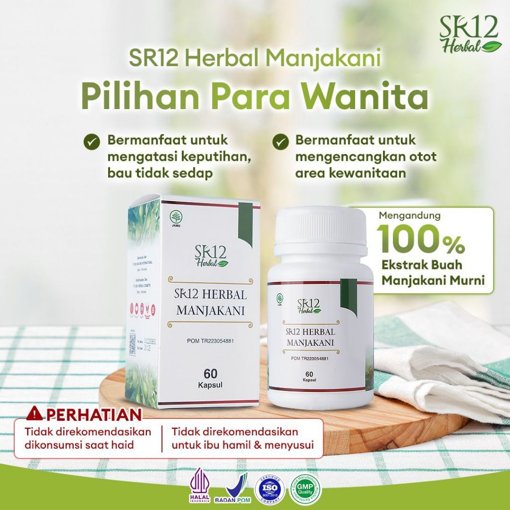 MANJAKANI SR12 / SOLUSI KEPUTIHAN / PELANCAR HAID / PROMIL / MANJA SR12 / MANJAKANI OBAT KEPUTIHAN
