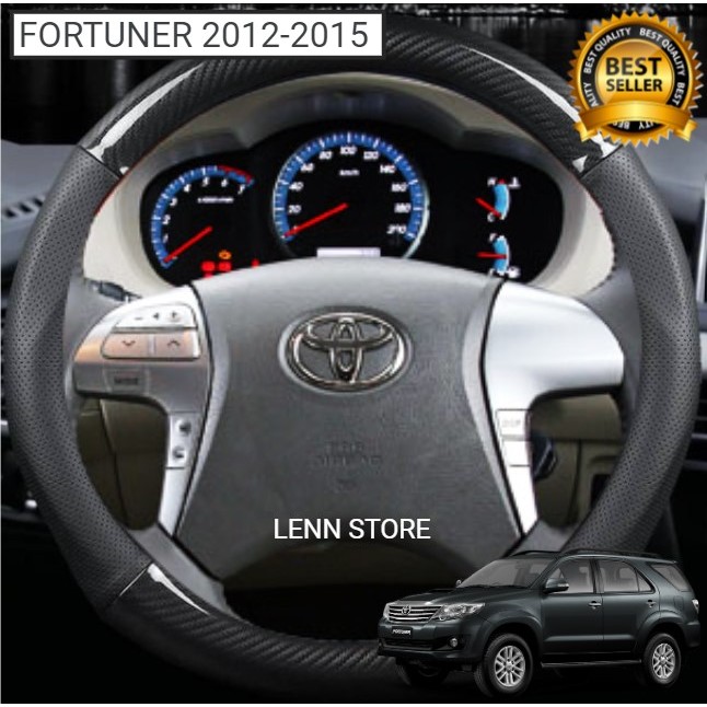 Cover Sarung Stir Carbon Toyota Fortuner 2KD 2010 2011 2012 2013 2014 2015