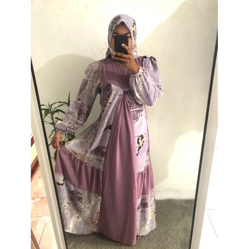 Gamis set hijab/  gadung / gamis kerudung By Zafira