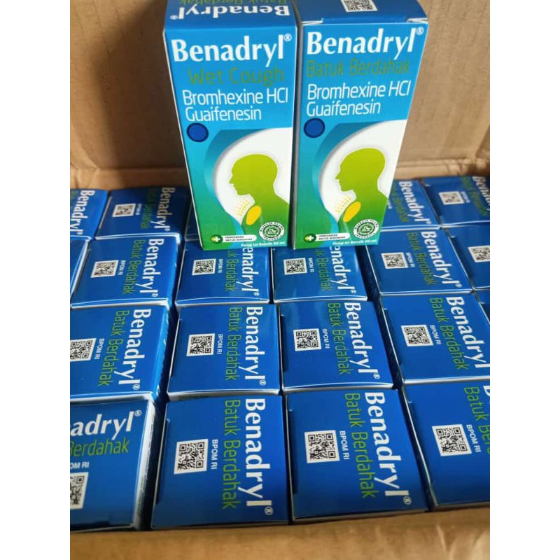 BENADRYL batuk berdahak Bromhexine HCI Guaifenesin 50ml