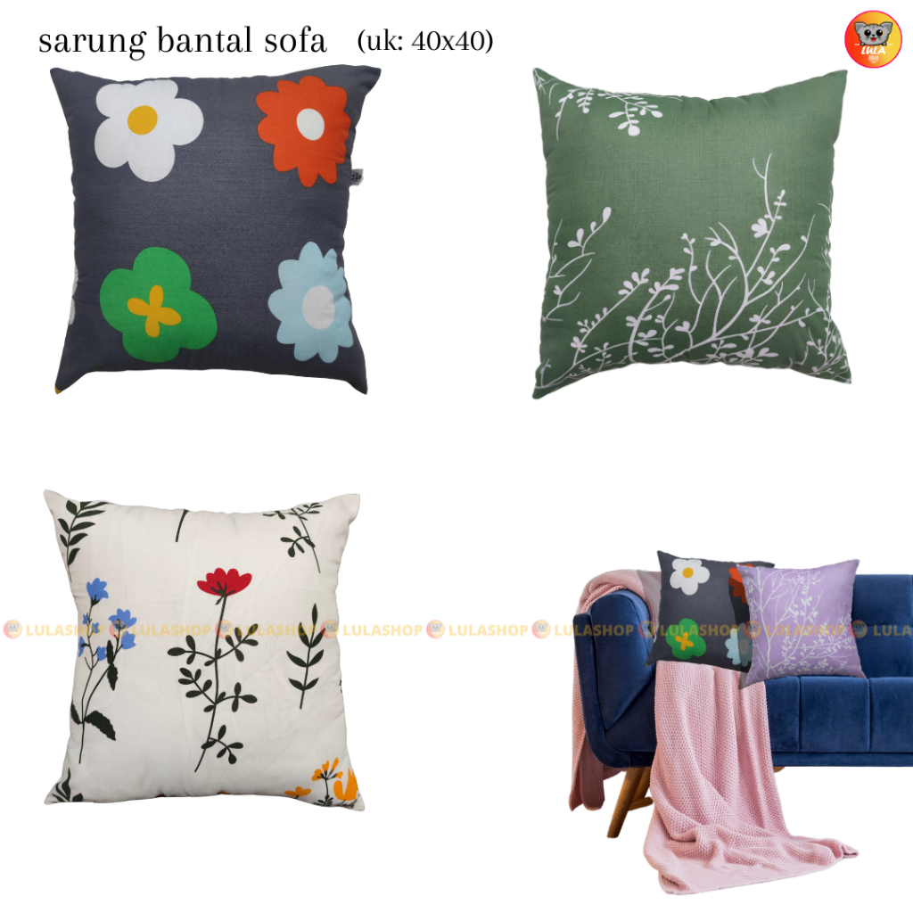Sarung Bantal Sofa 40x40 / sarung bantal sofa / sarung bantal kotak / sarung bantal