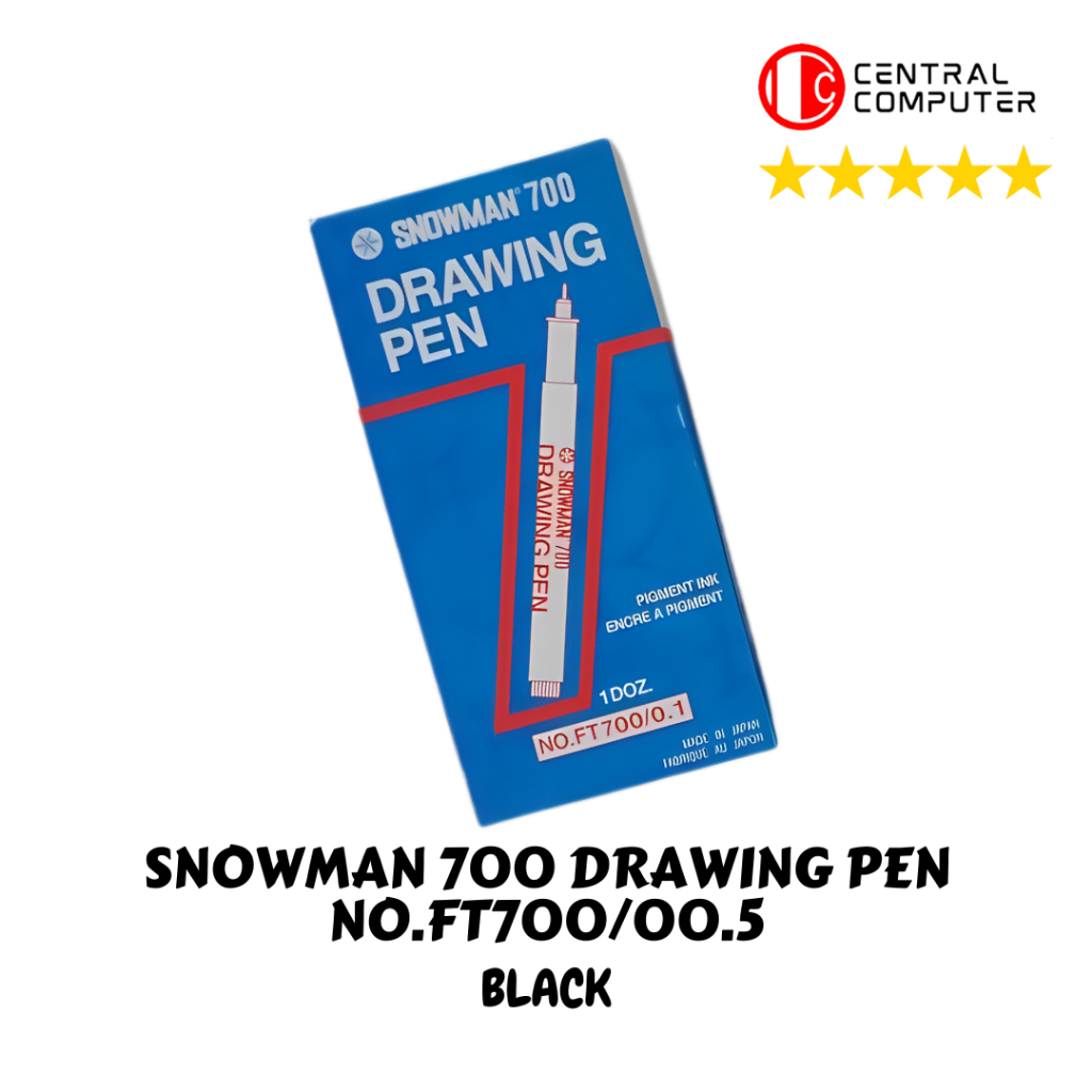 

DRAWING PEN SNOWMAN 0.5 NO.FT 700 ( HITAM ) / 1 BOX ISI 12 PCS