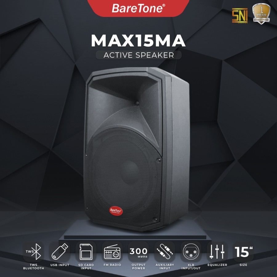 PROMO Speaker Aktif BareTone MAX15MA Type 15Inch
