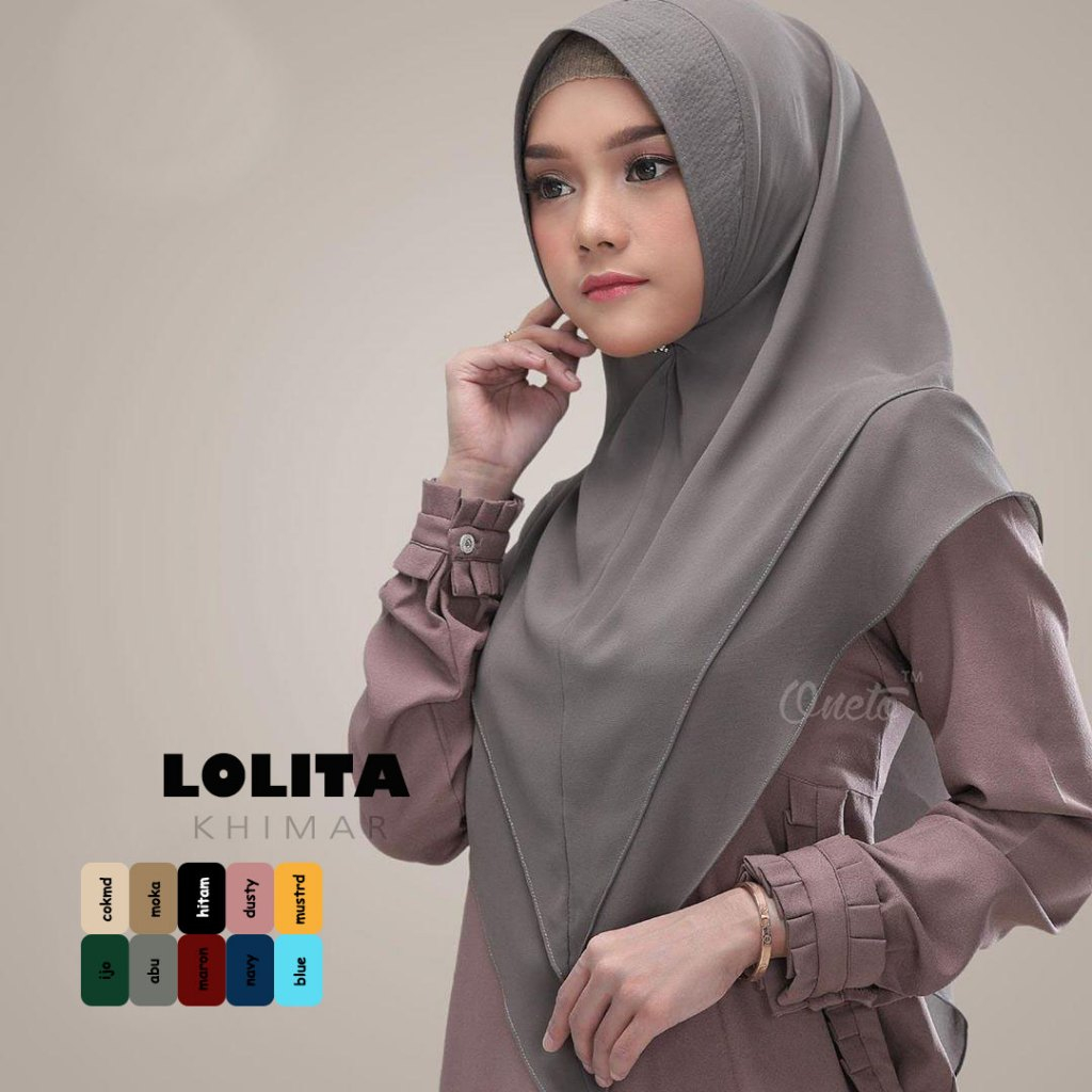 HIJAB KHIMAR SYARI CERUTY LOLITA / KHIMAR SISESA / JILBAB SAFETY MASK / KHIMAR INSTAN PET