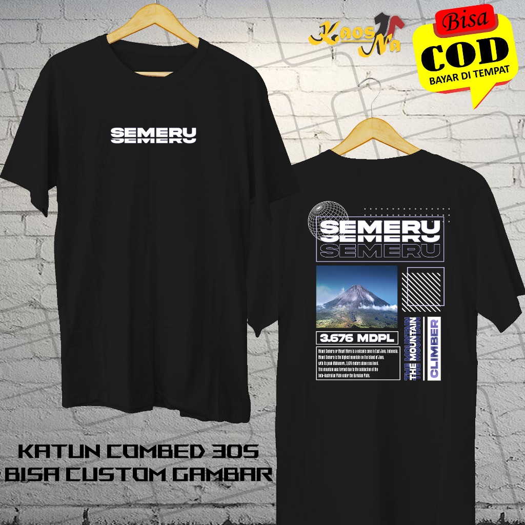 Kaos Pria Dewasa Pendaki Gunung Semeru Streetwear - KaosNa Cloth