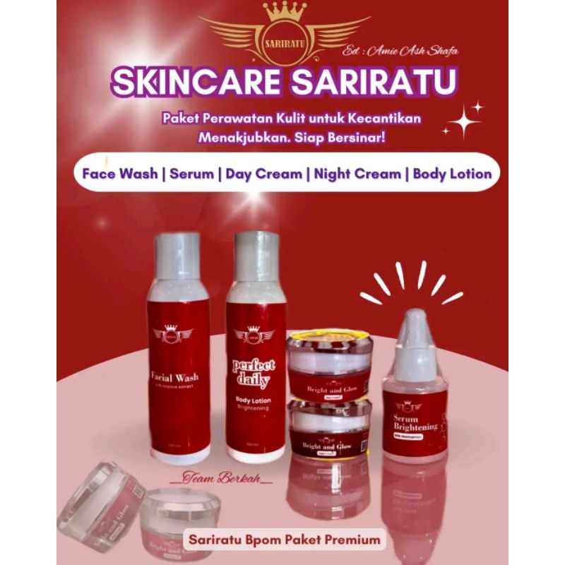 skincare sariratu ORIGINAL 100% BPOM & HALAL MUI