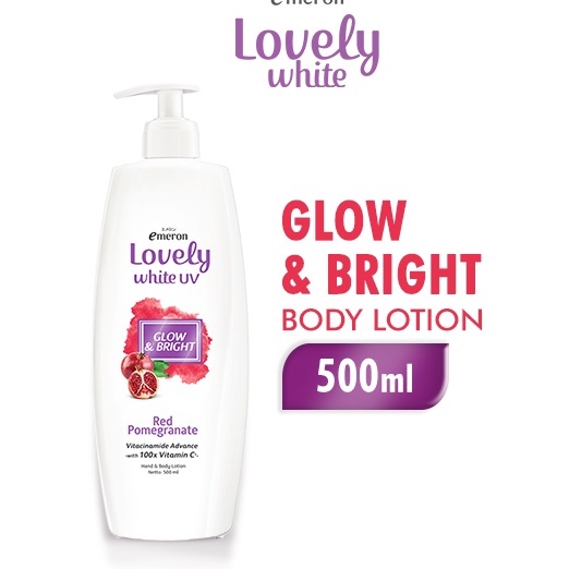 Terlaris Emeron Lovely White Hand  Body Lotion UV Glow  Bright 5 ml