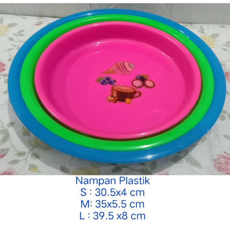 NAMPAN PLASTIK BULAT- NAMPAN SAJI - NAMPAN PLASTIK