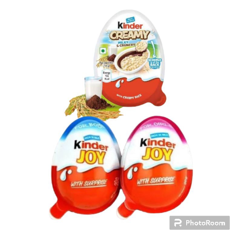 

kinder joy 20gr dan kinder creamy 19gr