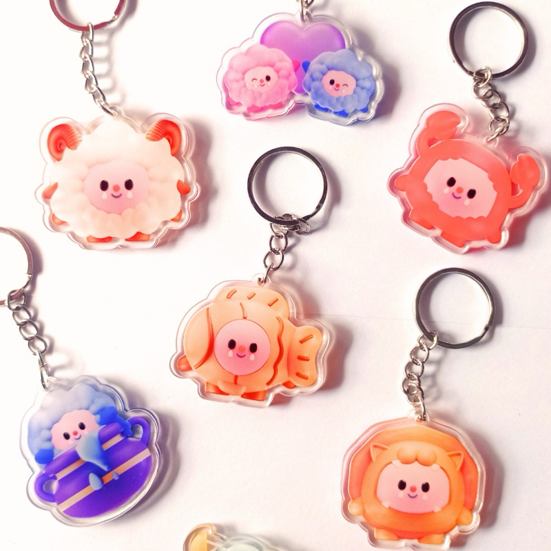 Gantungan Kunci Akrilik Zodiak