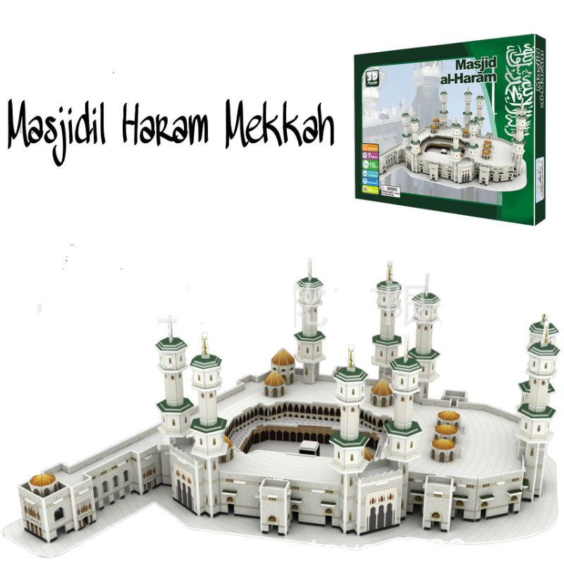 3D Puzzle Miniatur Masjidil Haram Mekkah