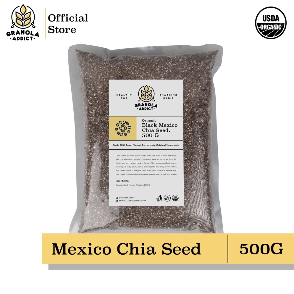 

VIRAL Granola Addict Black Chia Seed Mexico Organic Organik 5G