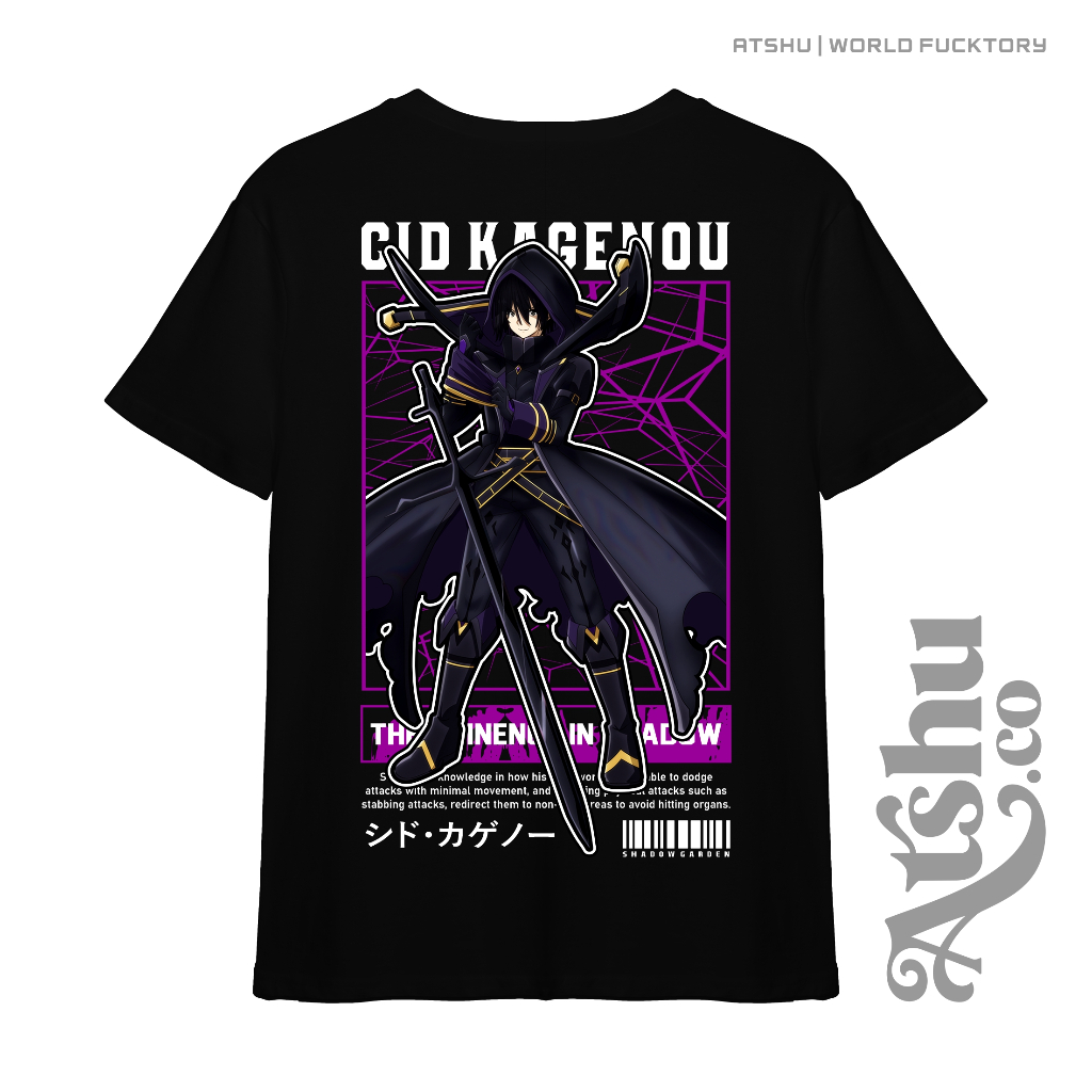 ATSHU | Kaos Anime Cid Kagenou Kage no Jitsuryokusha ni Naritakute