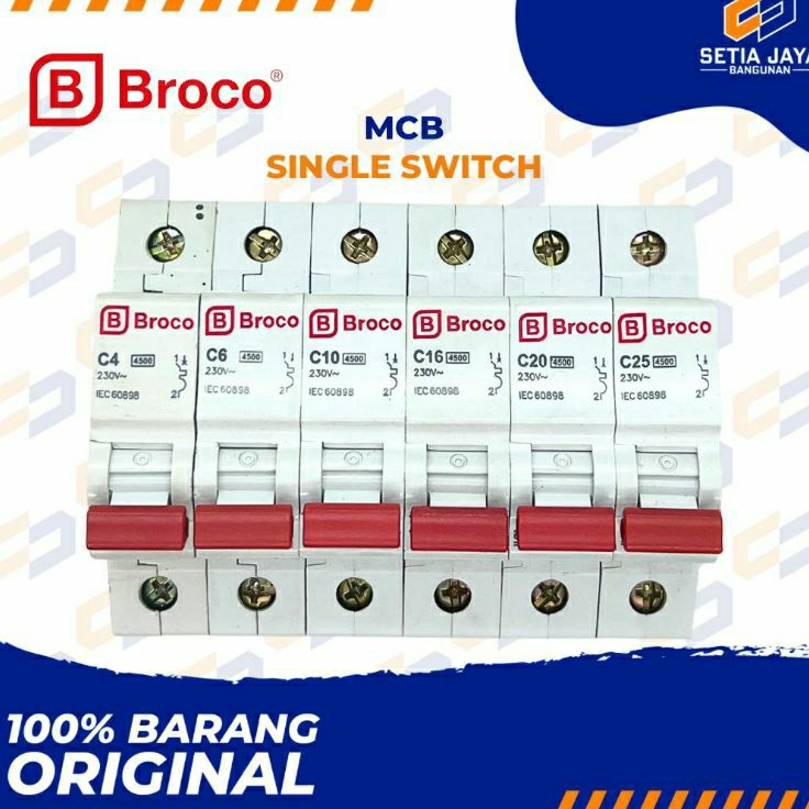 HRc Mcb  Sekring Listrik  Rumah Broco 4  6  1  16  A  Ampere