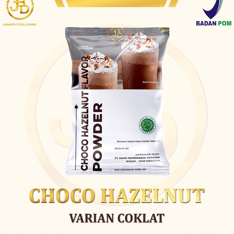 

MEGA SALE Bubuk Minuman Premium CHOCO HAZELNUT Jakarta Bubble Drink BPOMHALAL