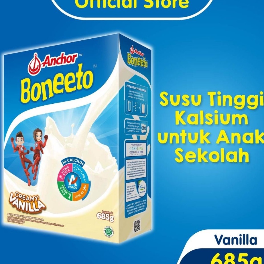 

99 BRANDS FESTIVAL Boneeto Susu Bubuk Anak Sekolah Creamy Vanilla 685g Nutrisi Pertumbuhan Anak untuk Daya Pikir dan Tubuh Aktif