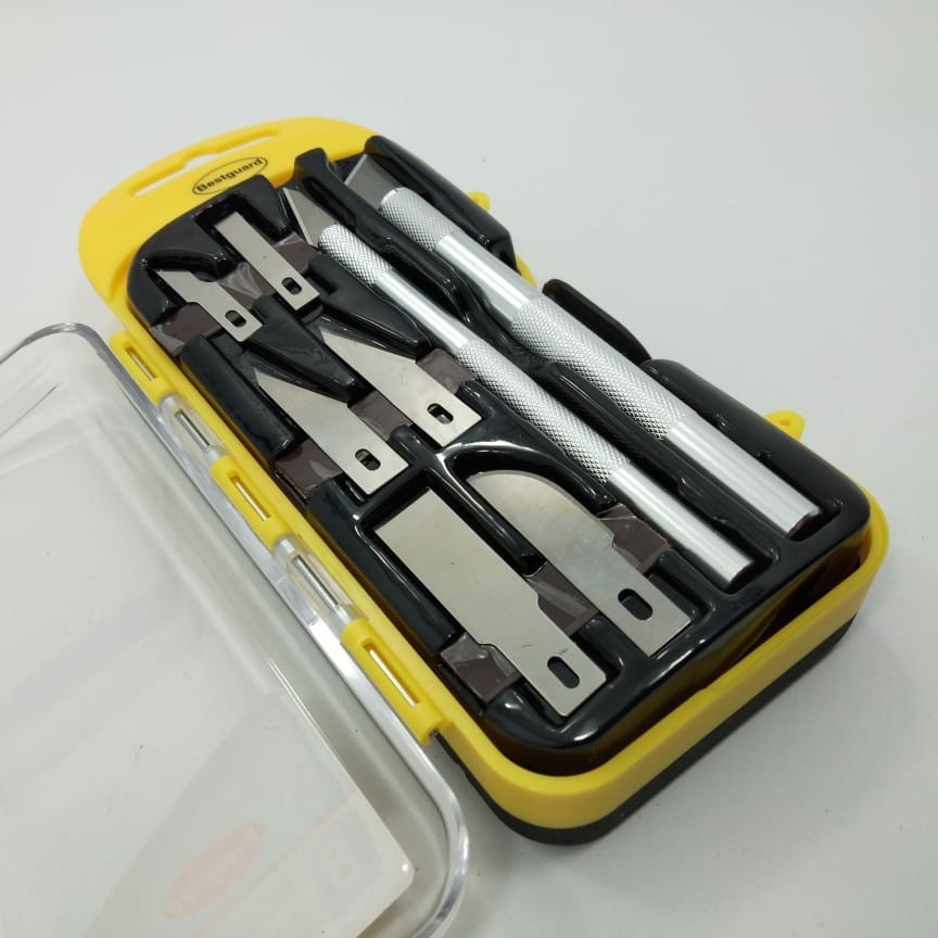 

lie766 BESTGUARD Hobby Knife Set Pisau Ukir Pahat Cutter Set 8