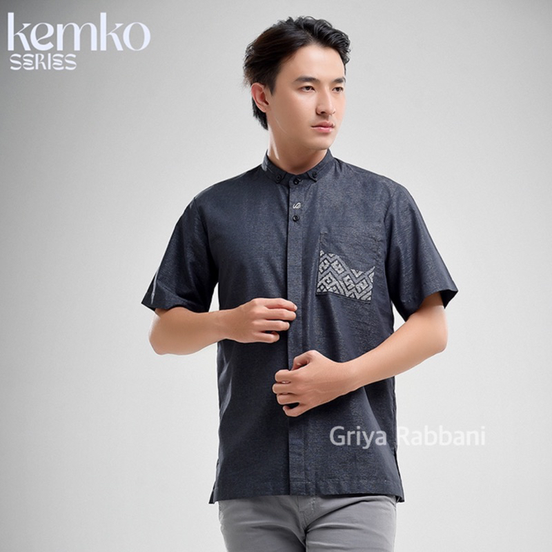 kemko fidan pdk - baju koko hitam pendek rabbani - koko hitam - kemko aulian rabbani - Koko dewasa -