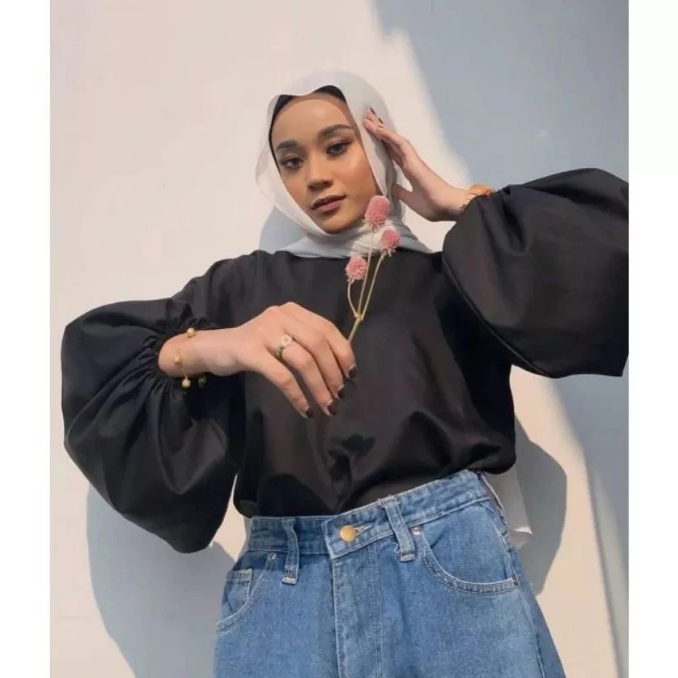 Lune Blouse Lengan Balon Premium