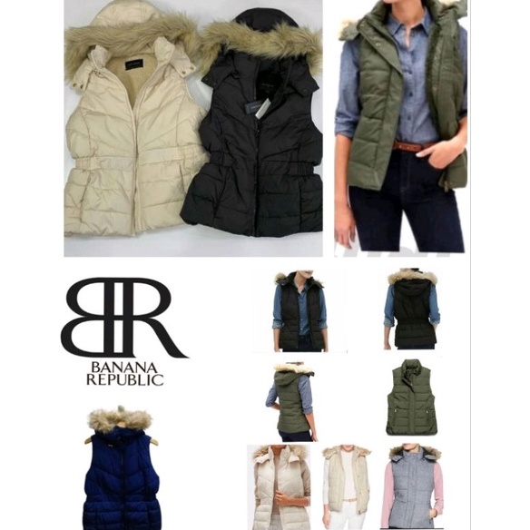 PAKET LENGKAP Ves Rompi Wanita Musim Dingin Banana Republic Branded Original