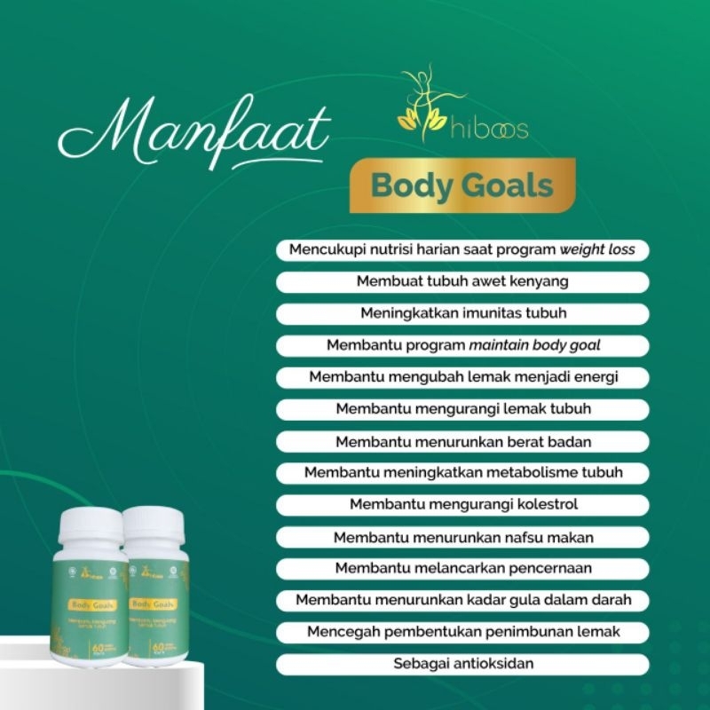 

(READY PROMO) ♥️Beli 5 gratis 1♥️ HIBOOS BODY GOALS 100% BAGUS UNTUK KESEHATAN/PELANGSING TERBAIK TERAMPUH