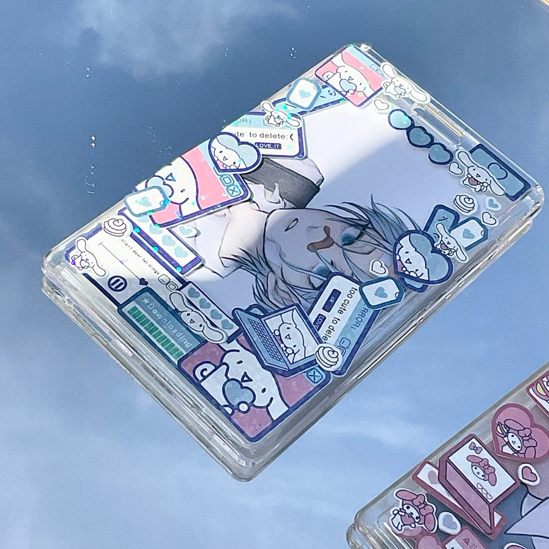 Photocard Holder Acrylic kpop anime kawaii free keychain cute sticker deco holder id card deco photo