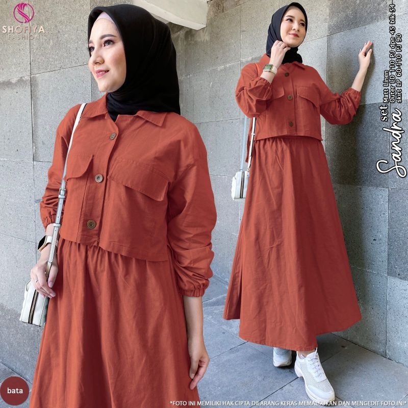 GAMIS ARTIKA ASHITA SANDRA SET DRESS ORIGINAL SHOFIYA SFS