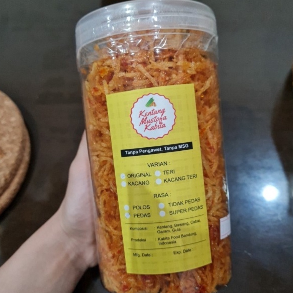 

READY STOK Kentang Mustofa Kabita Original Toples Tinggi Bencok Krispi Tanpa MSG Kualitas Premium Terlaris Balado Kriuk Kering Renyah Teri Medan Kacang Mustopa Bandung