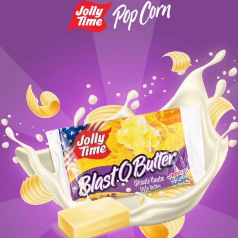 

GROSIR Popcorn Jolly Time Blast O Butter Pop corn rasa Mentega