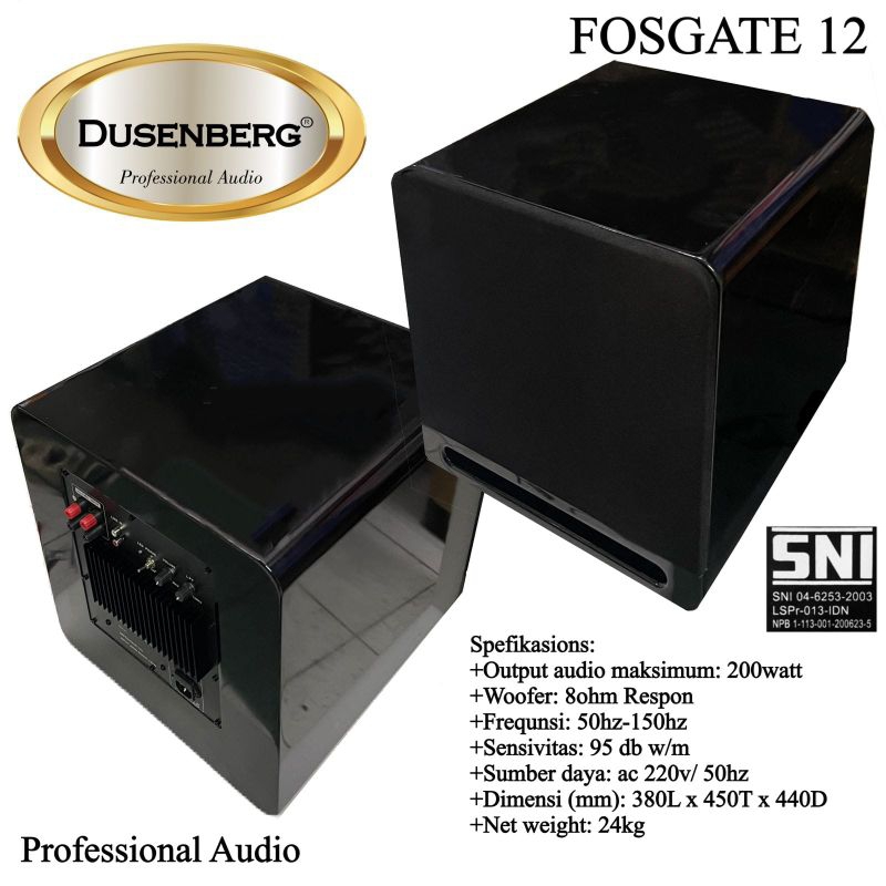 Subwoofer aktif 12inch Dusenberg Forgate 12 speaker Subwoofer