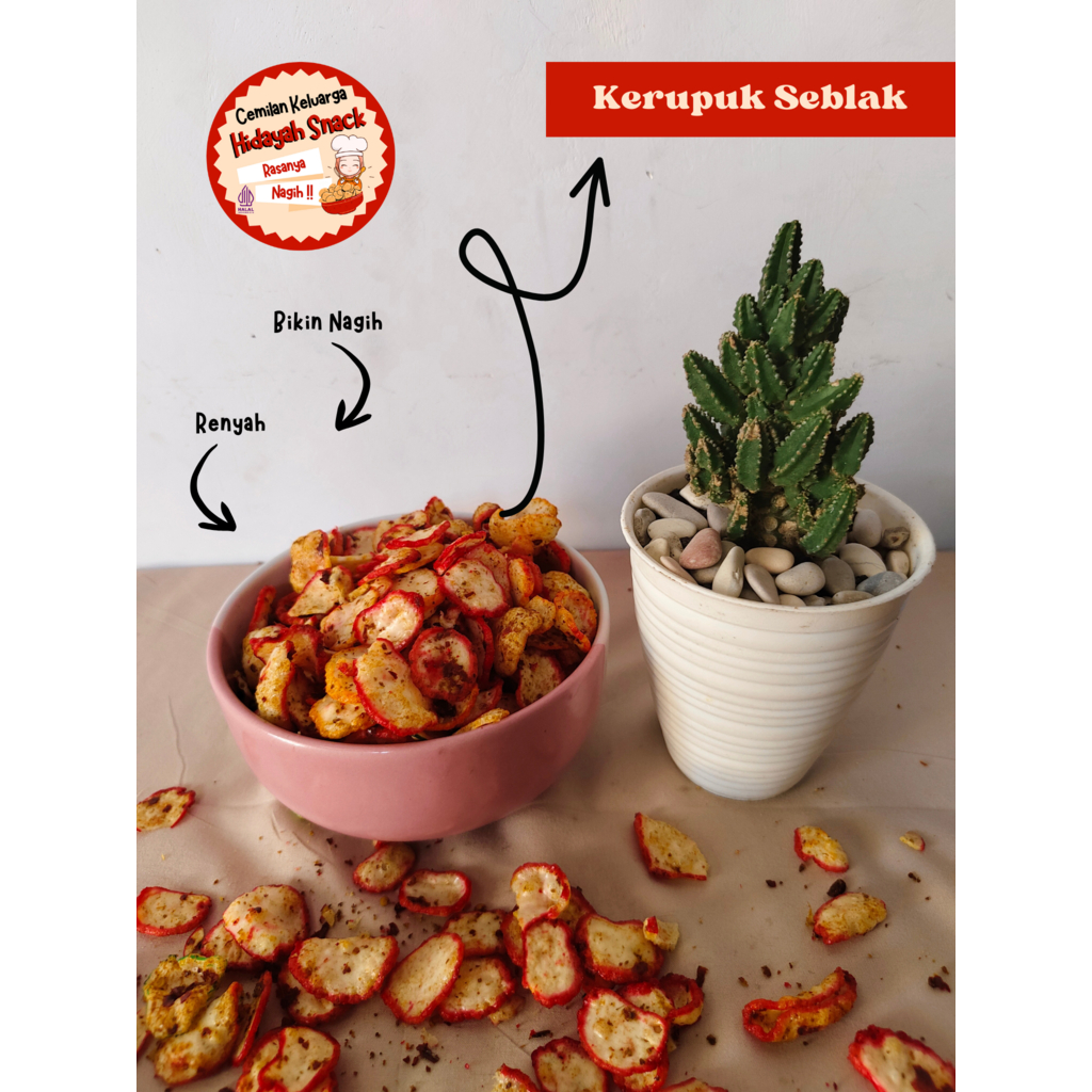 

PROMO!!! Kerupuk Seblak Kencur pedas 500g,tidak alot, TERMURAH