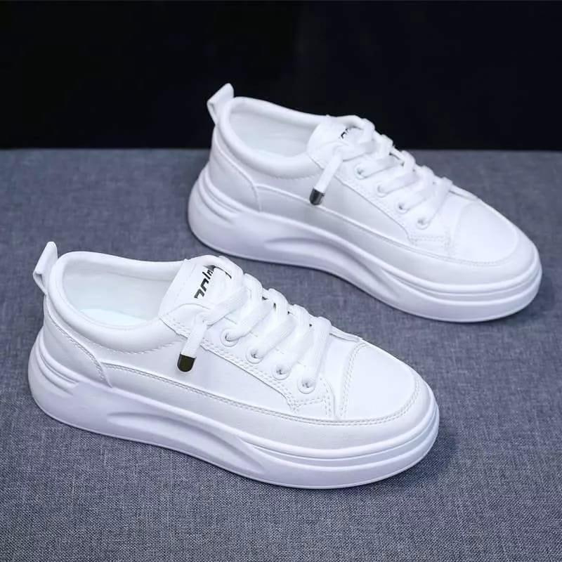 Sepatu putih wanita sneakers tali sepatu putih anak perempuan sepatu putih wanita korea sepatu putih
