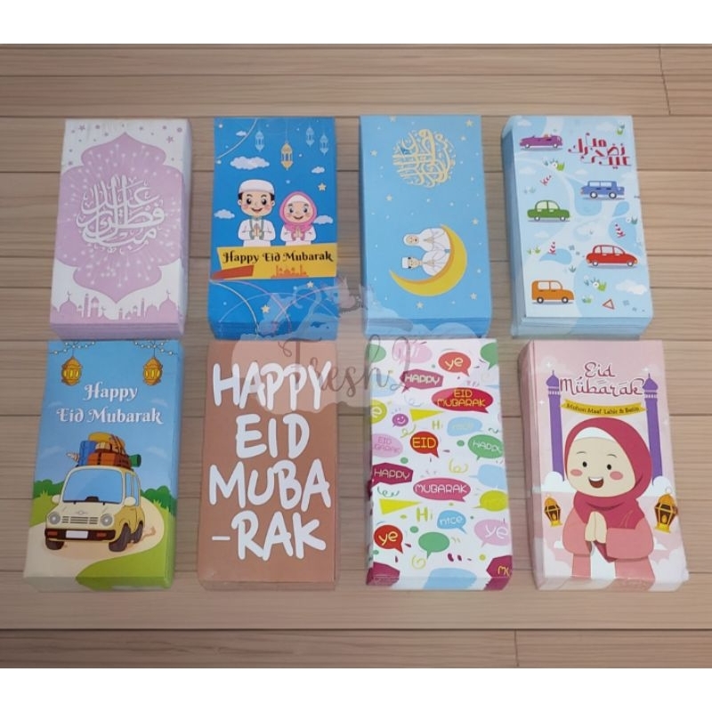 

50 pcs amplop lebaran kemasan mika / angpao lebaran premium